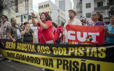 Dani Portela participa de ato em defesa da democracia pelo 8 de janeiro